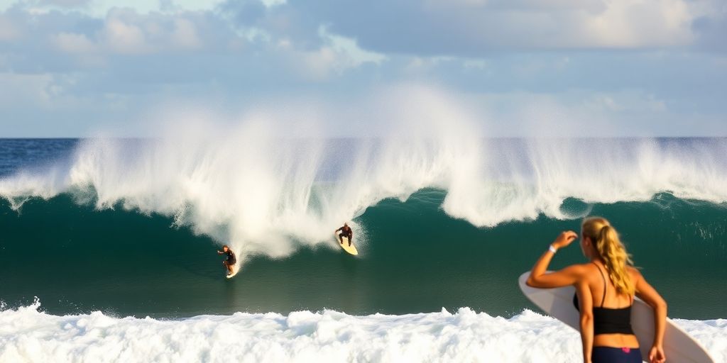 Female surfers react to denied access at The Box.