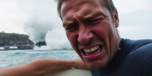 Surfer, waves, ocean, France, contest, aggression
