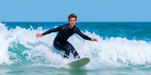 Surfer Jackson Graham in action on a wave.