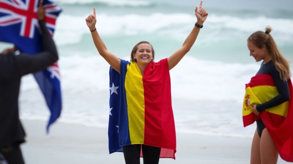 Australian surfer wins gold, Janire Gonzalez-Etxabarri makes history.