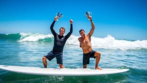 Lindblad and Slawson win Lexus US Open of Surfing.