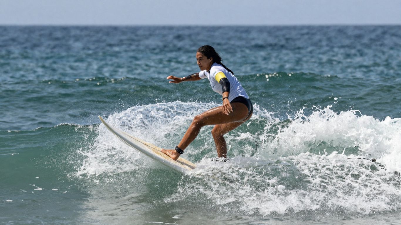 Surfer Alyssa Spencer wins Super Girl Surf Pro title.