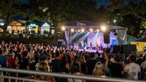 Clipse concert at Atlantic Park with a large crowd.
