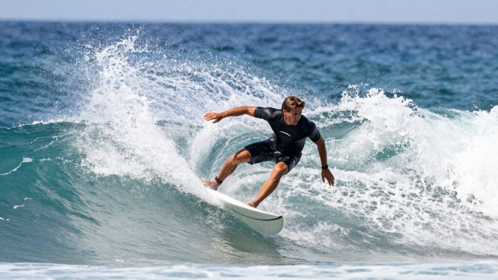 John John Florence surfing a large wave